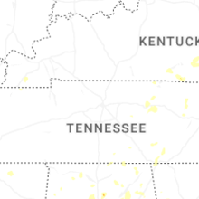 Regional Hail Map for Nashville, TN - Monday, September 21, 2026