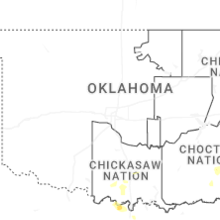 Regional Hail Map for Oklahoma City, OK - Monday, September 21, 2026