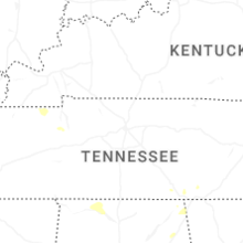 Regional Hail Map for Nashville, TN - Tuesday, September 22, 2026