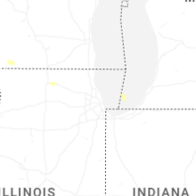 Regional Hail Map for Chicago, IL - Tuesday, October 13, 2026