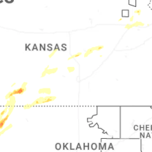 Regional Hail Map for Wichita, KS - Tuesday, October 13, 2026