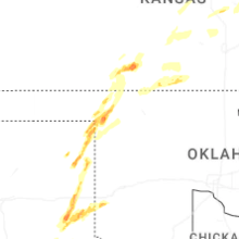 Regional Hail Map for Woodward, OK - Tuesday, October 13, 2026