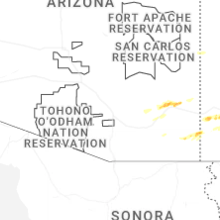 Regional Hail Map for Tucson, AZ - Monday, October 19, 2026