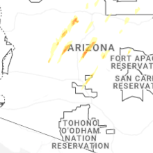 Regional Hail Map for Phoenix, AZ - Tuesday, October 20, 2026