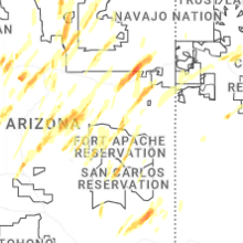 Regional Hail Map for Show Low, AZ - Wednesday, October 21, 2026