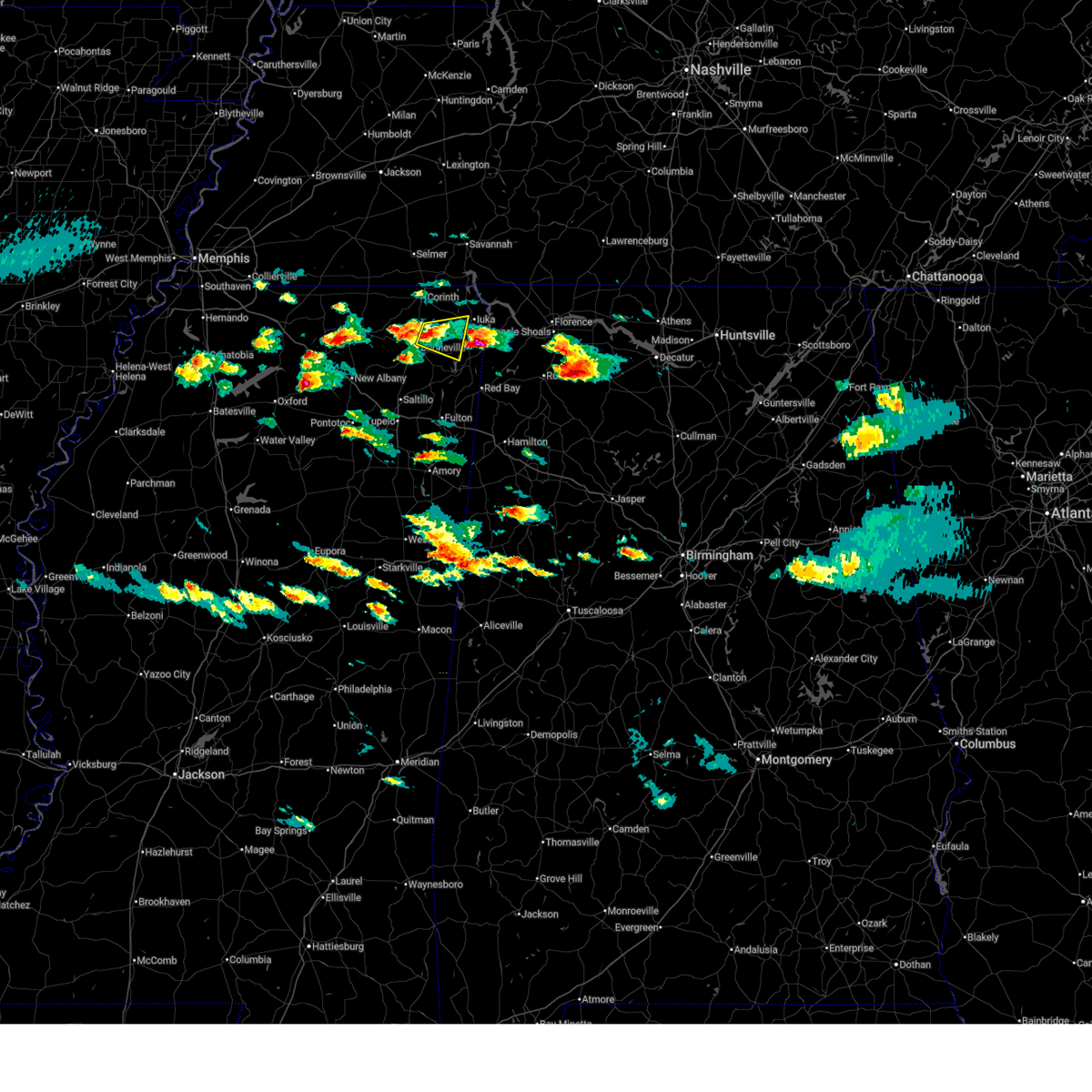 Interactive Hail Maps - Hail Map for Rienzi, MS