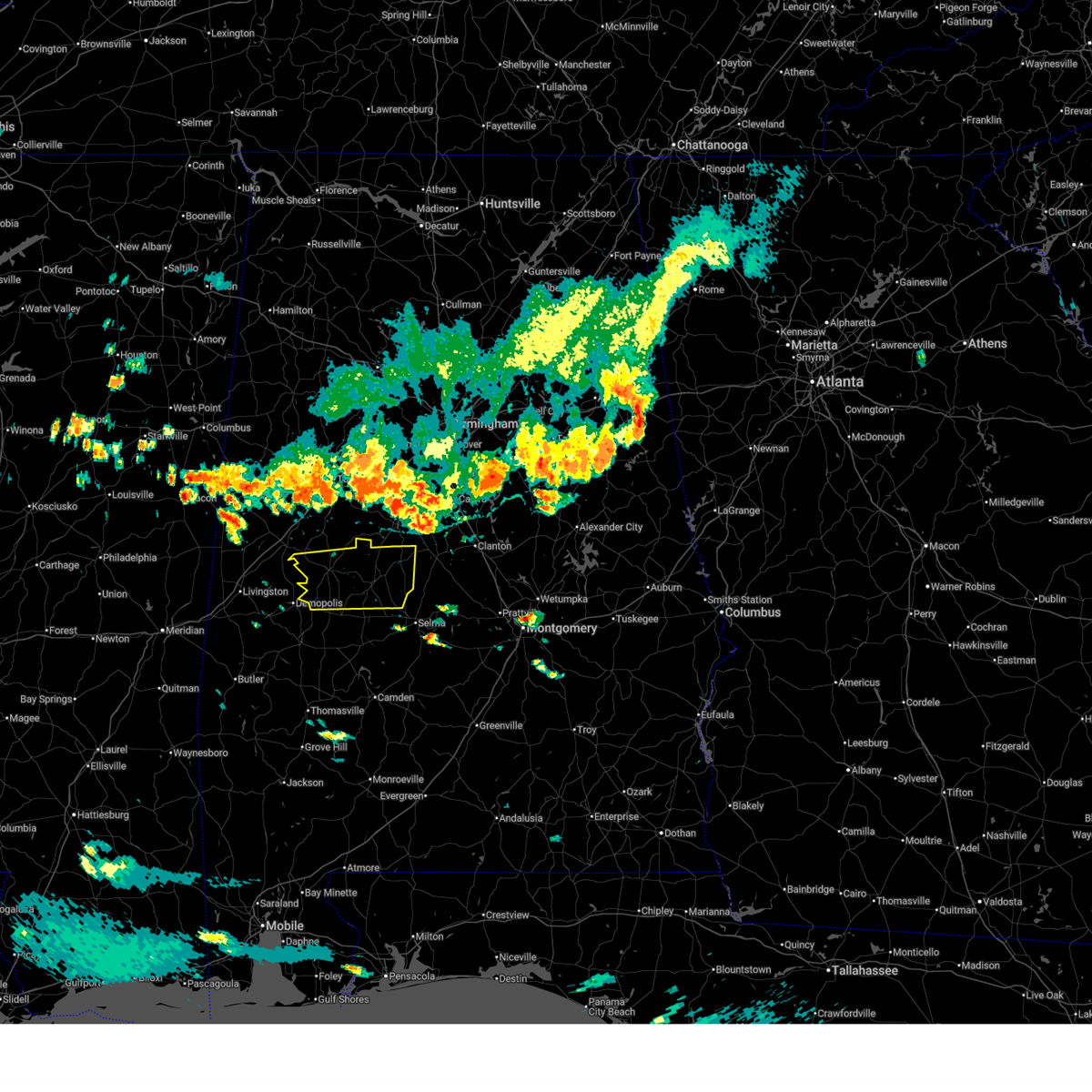 Interactive Hail Maps - Hail Map for Valley Grande, AL