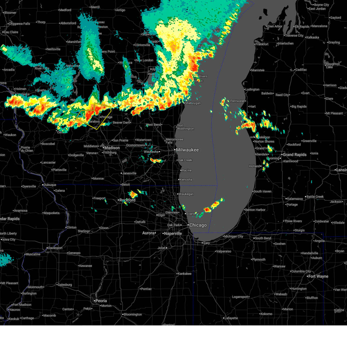 Interactive Hail Maps - Hail Map for Wisconsin Dells, WI