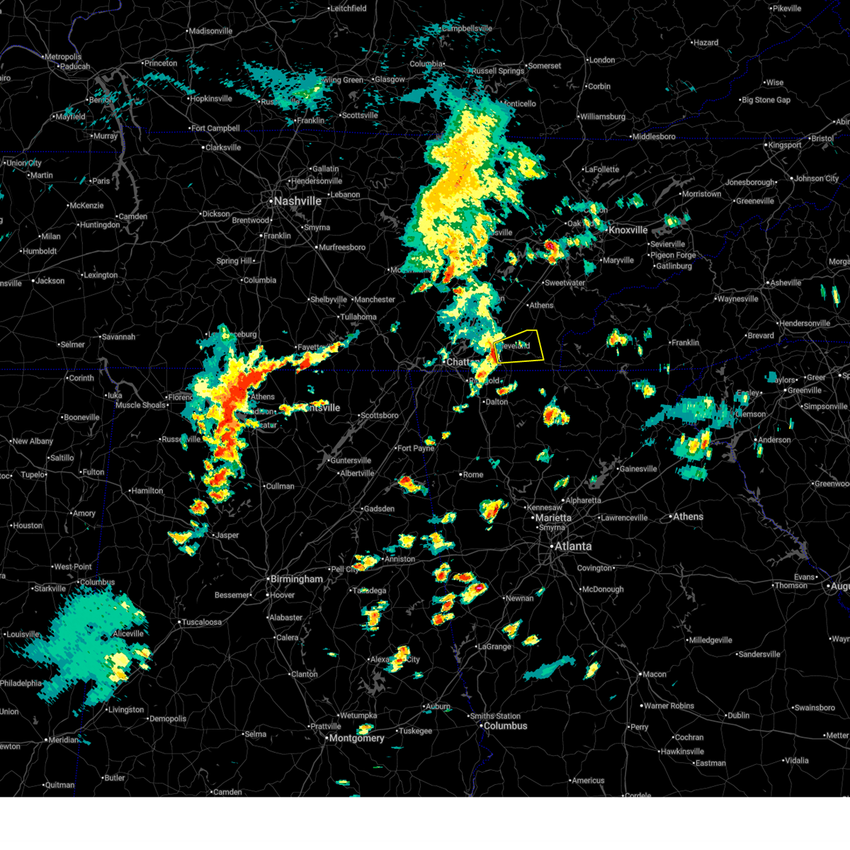 Interactive Hail Maps - Hail Map for Cleveland, TN