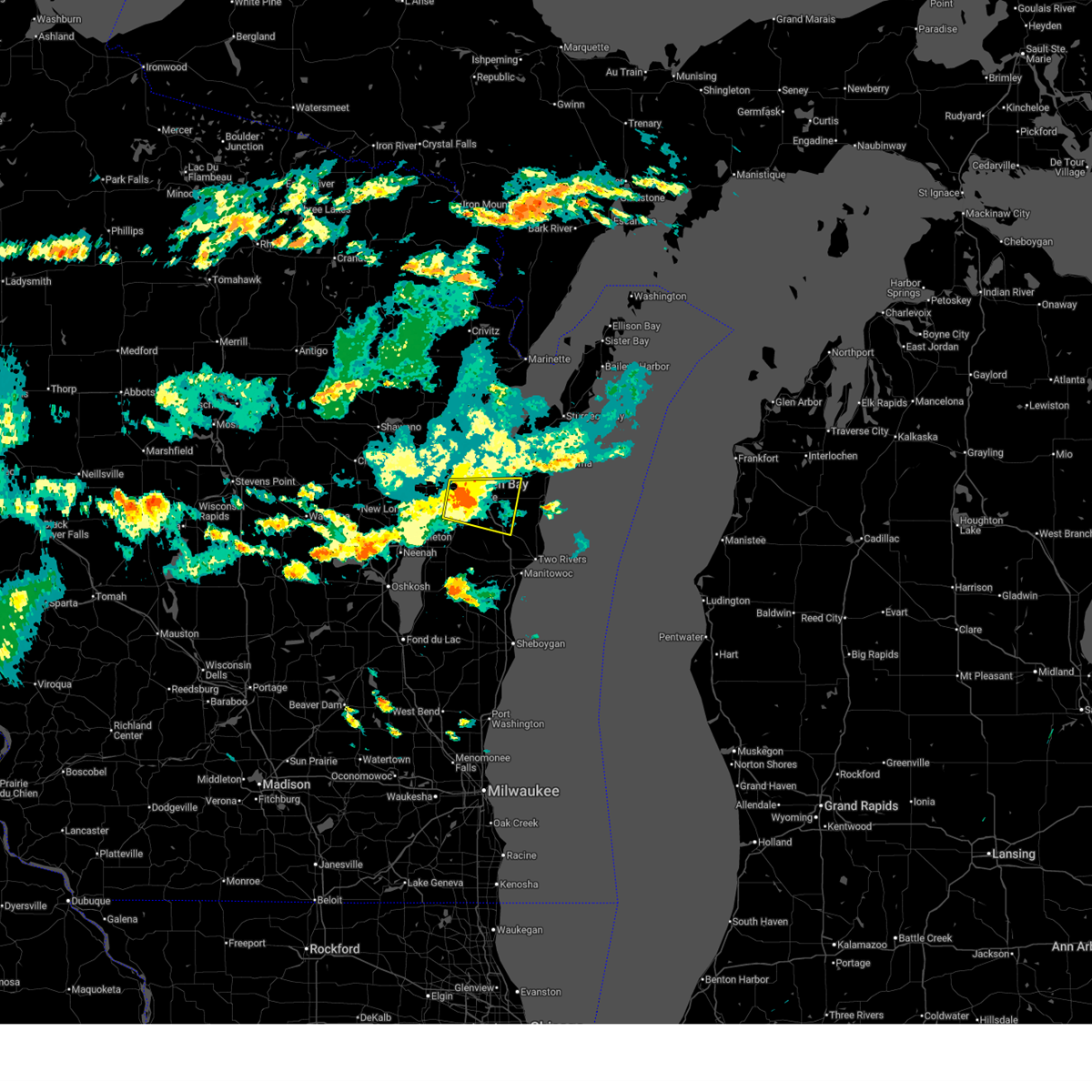 Interactive Hail Maps - Hail Map for Green Bay, WI
