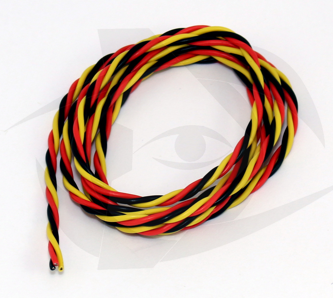 Premium Servo Wire 22 Gauge Twisted, 1m Section