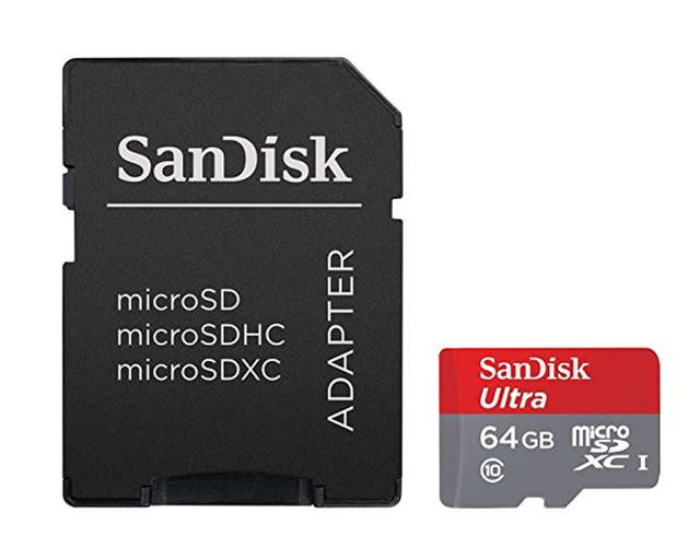 Sandisk 64GB Ultra MicroSDXC Class 10 / U1 / A1 Flash Memory Card with Adapter (2 Pack) - Thumbnail 2