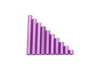 RMRC M3 Alu Hex Standoff Purple - 5mm (4pcs)