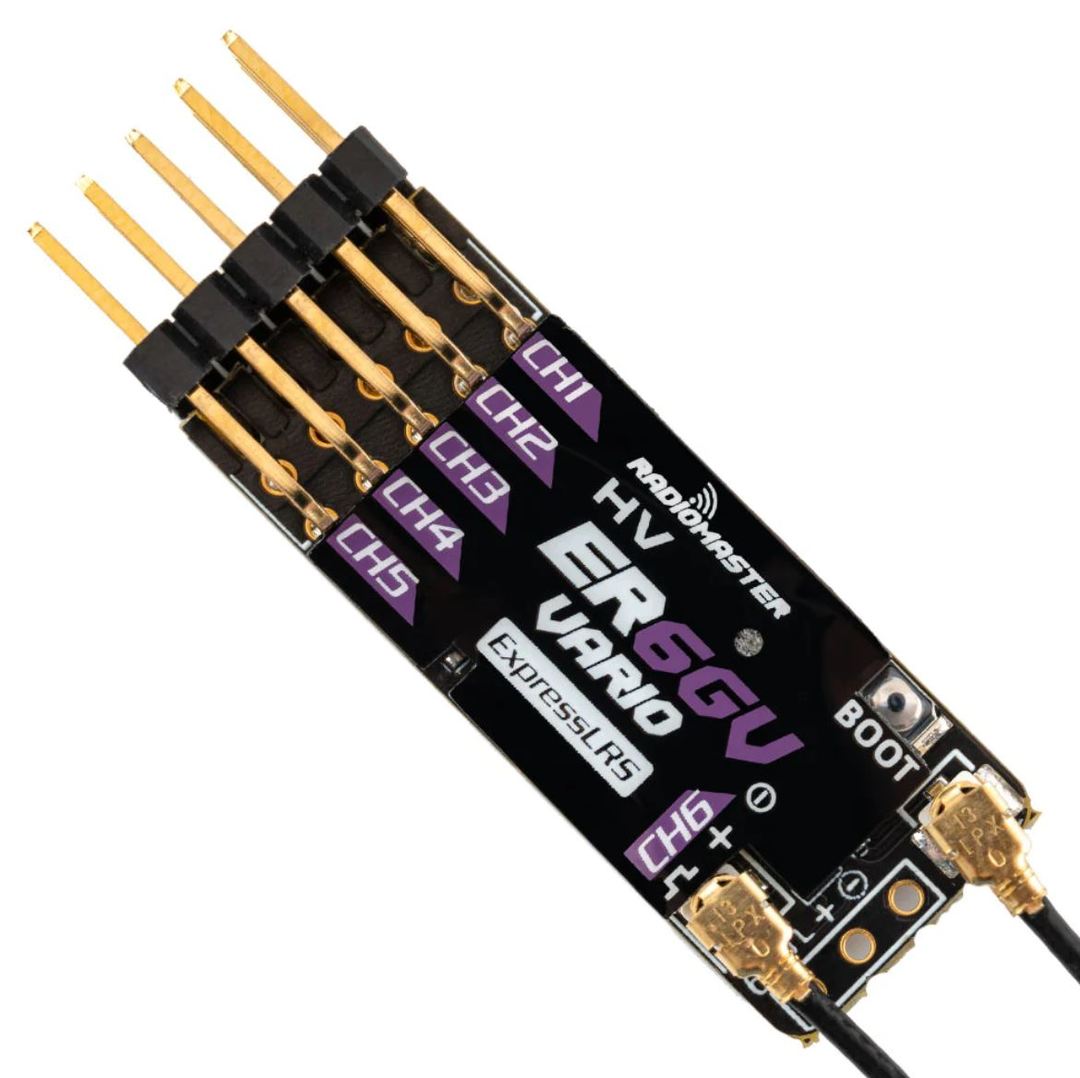 RadioMaster ER6GV 2.4GHz 6CH ELRS w/ Vario Receiver - RMRC