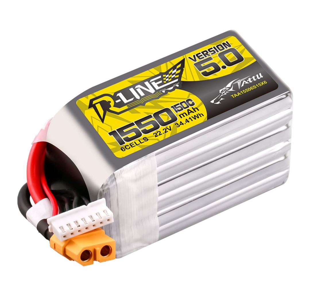 Tattu R-Line 1550mAh 6S 150C LiPo Battery Pack (XT60) - RMRC