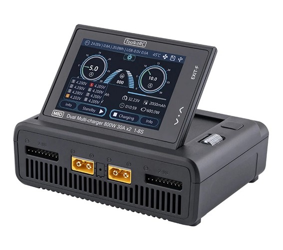 ToolkitRC M8D Dual 1-8S 1600W 50A Touchscreen Charger - RMRC