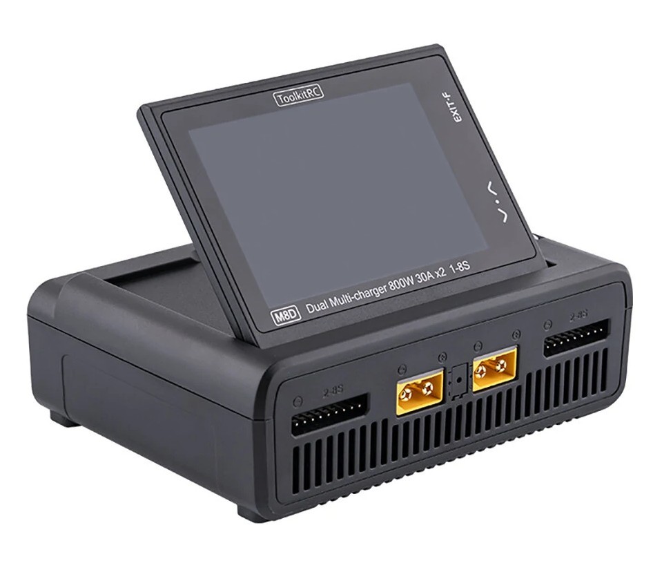 ToolkitRC M8D Dual 1-8S 1600W 50A Touchscreen Charger - RMRC