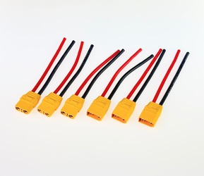 XT90 Male Female Adapters with 12AWG 10cm Leads