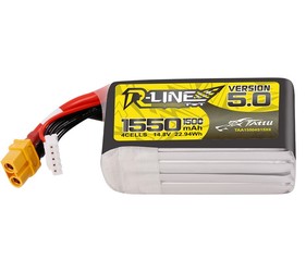Tattu R-Line Version 5.0 1550mAh 4S 150C 14.8V Lipo Battery Pack with XT60 Plug