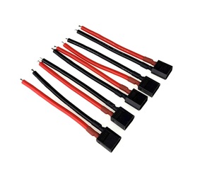 RMRC Black XT60 Lipo Pigtail 12AWG 10CM (5pcs, Female Plug, Male Pins)