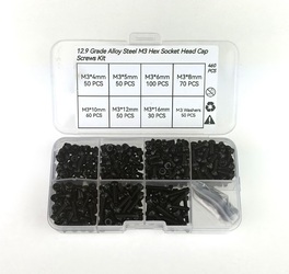 RMRC M3 Hardware Pack - 12.9 Grade, 7 Screw Sizes (460 Pcs) - Socket Head