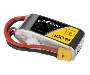 Tattu 800mAh 7.4V 45C 2S1P Lipo Battery Pack with XT30 plug