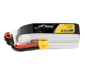 Tattu 4S 450mah 75C 14.8V Lipo Battery Pack with XT30 Plug- Long Size for H Frame