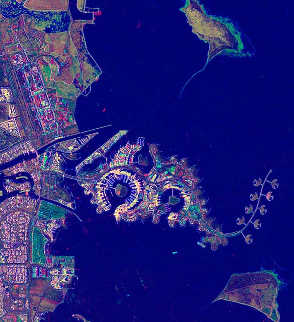 TerraSARX Radar Satellite Image Doha Qatar Satellite Imaging Corp