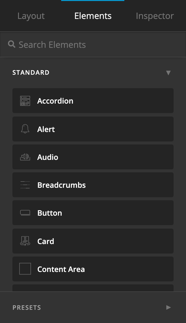 Updated Elements Pane