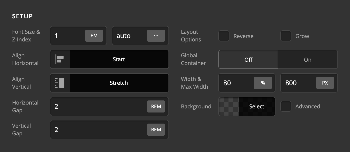 New Row Element