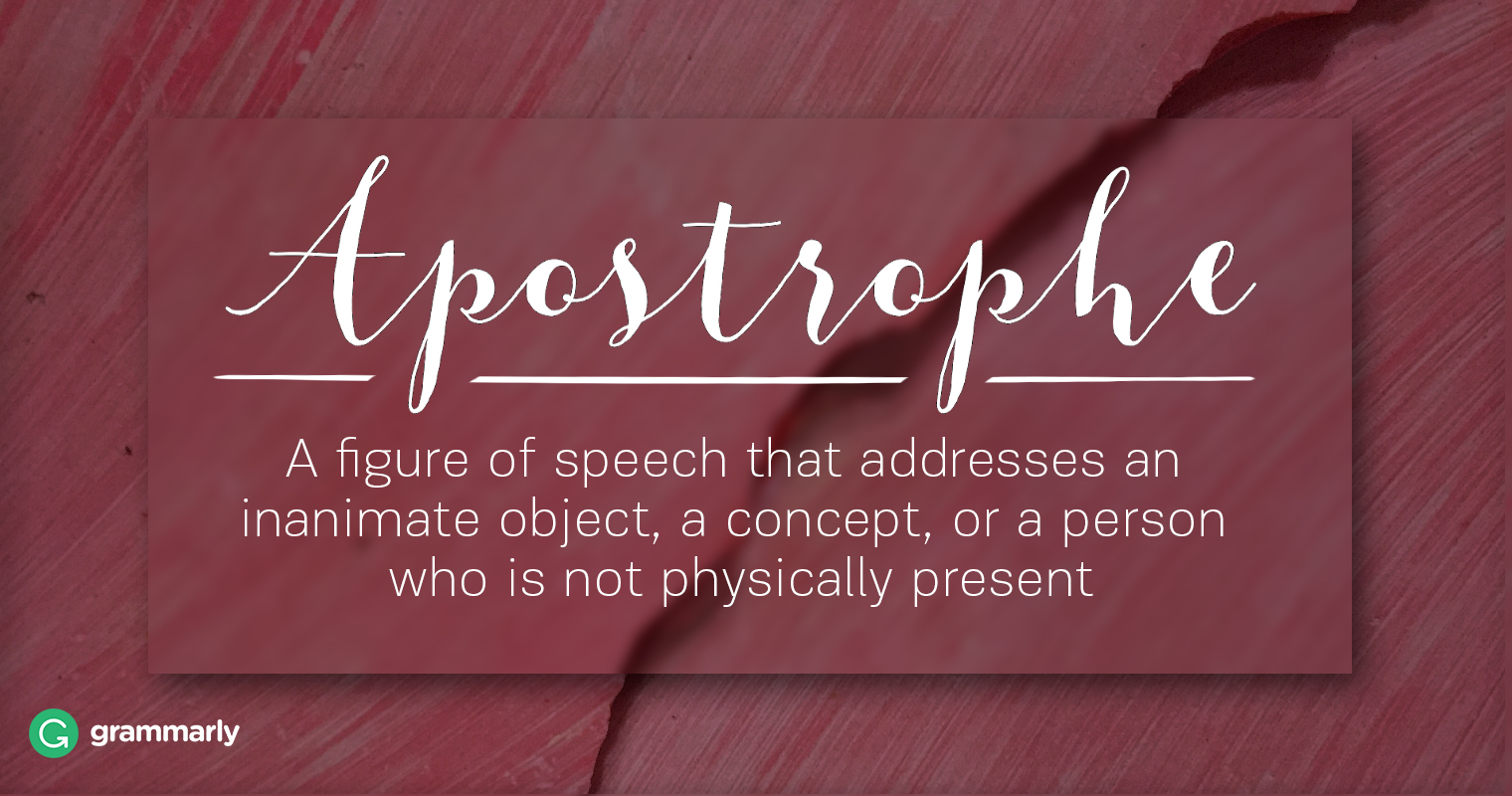 Literary Apostrophe Explanation