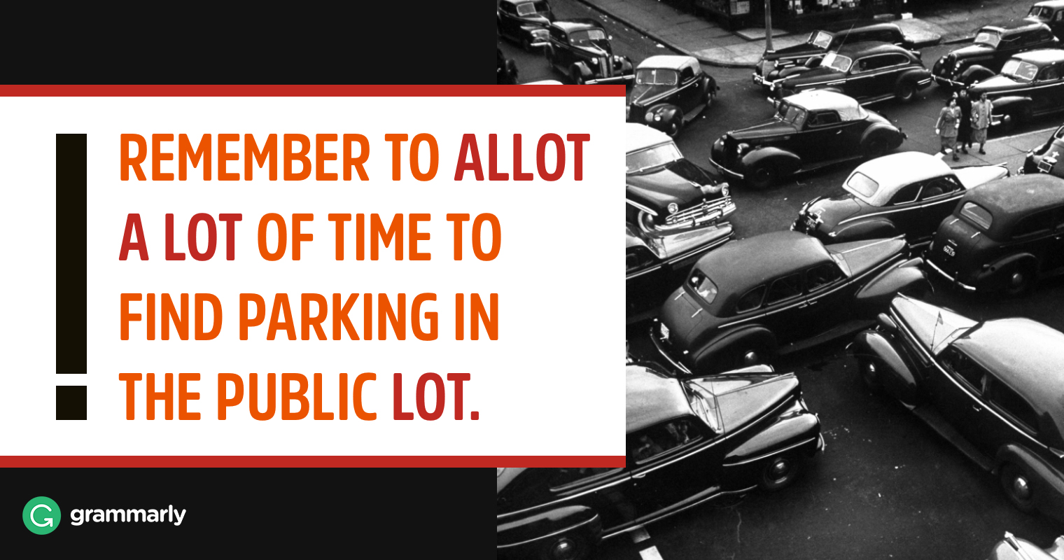 A Lot vs. Alot vs. Allot image