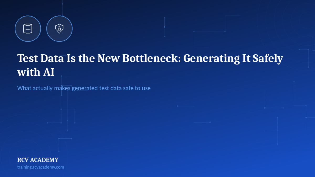 Test Data Is the New Bottleneck: Generating It Safely with AI