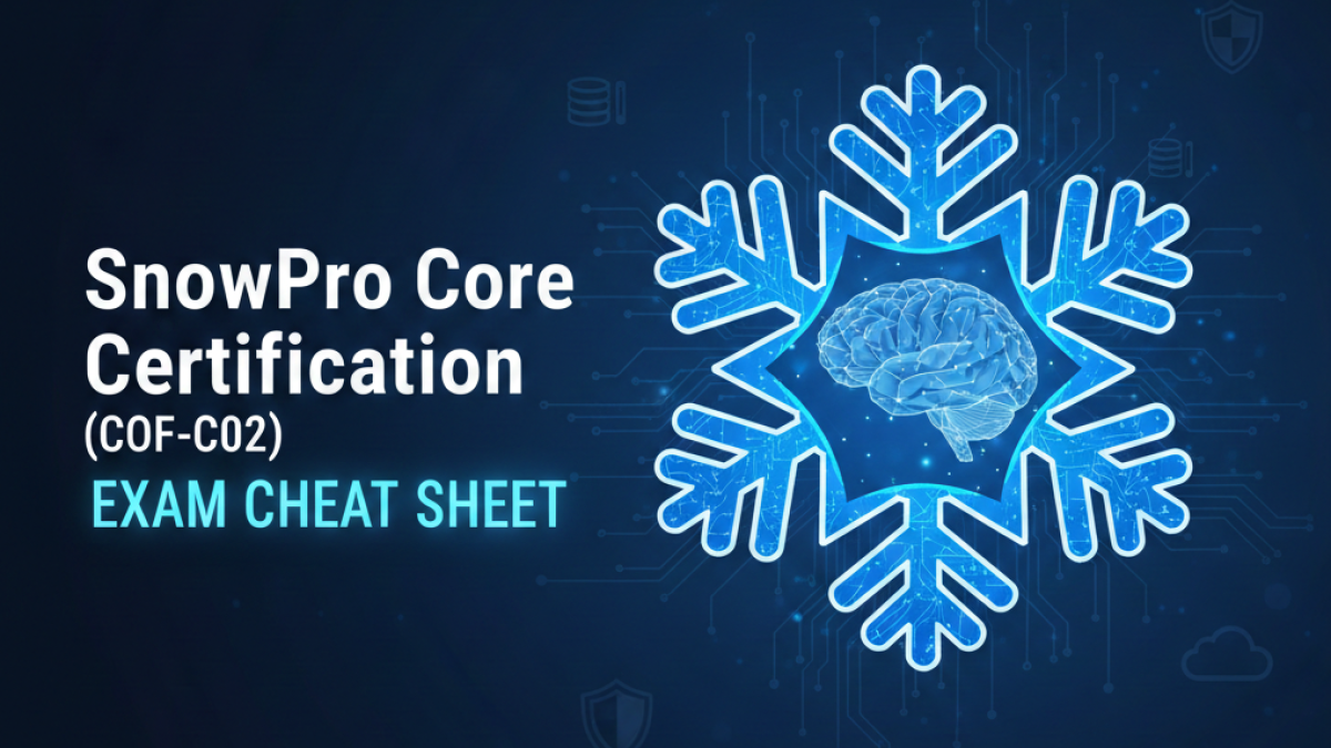 SnowPro Core Certification (COF-C02) - Cheat Sheet