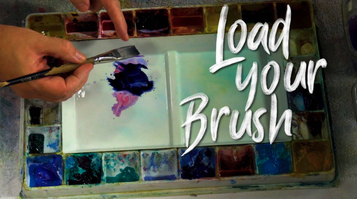 How to load your watercolor brush for best results