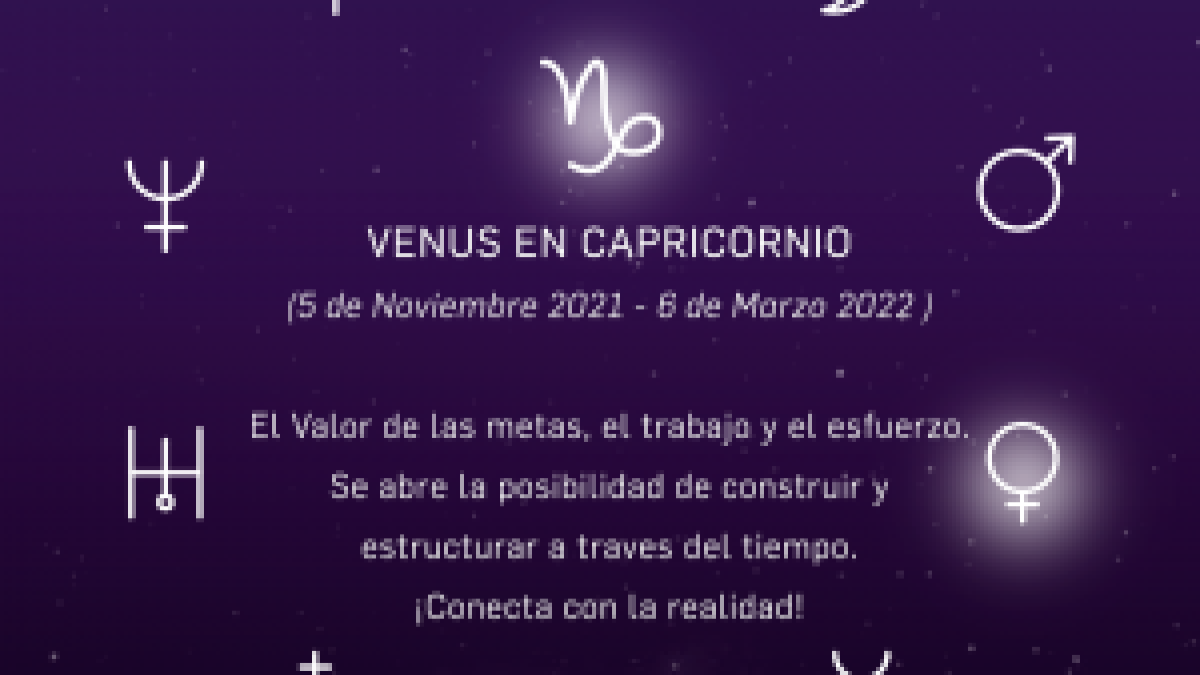 VENUS EN CAPRICORNIO