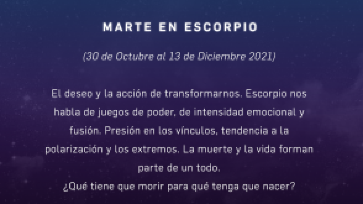 MARTE EN ESCORPIO