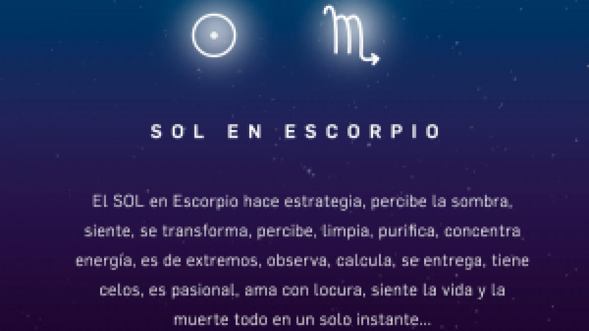 SOL EN ESCORPIO