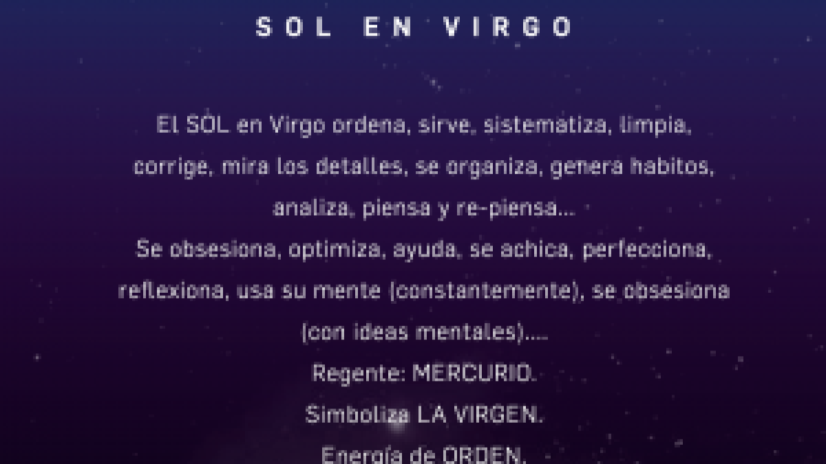SOL EN VIRGO