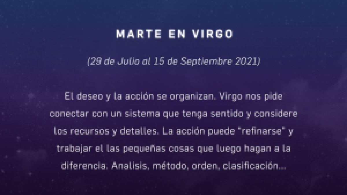 MARTE EN VIRGO
