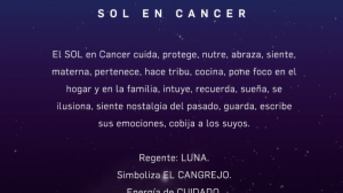 SOL EN CANCER