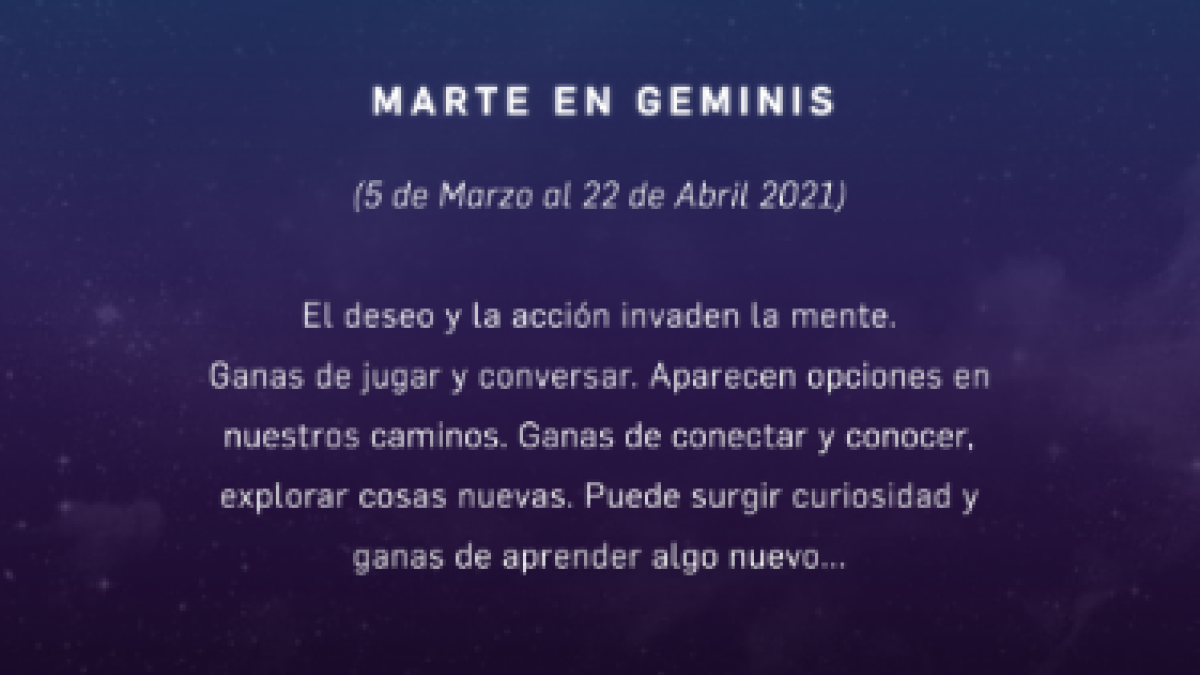 MARTE EN GEMINIS