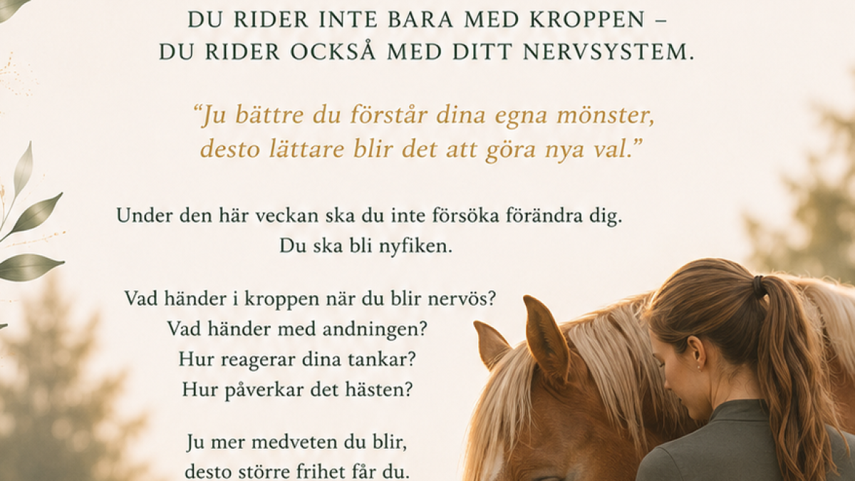 Känner du dig ostadig i sadeln? Svaret kanske inte finns i ridningen utan i din kropp.
