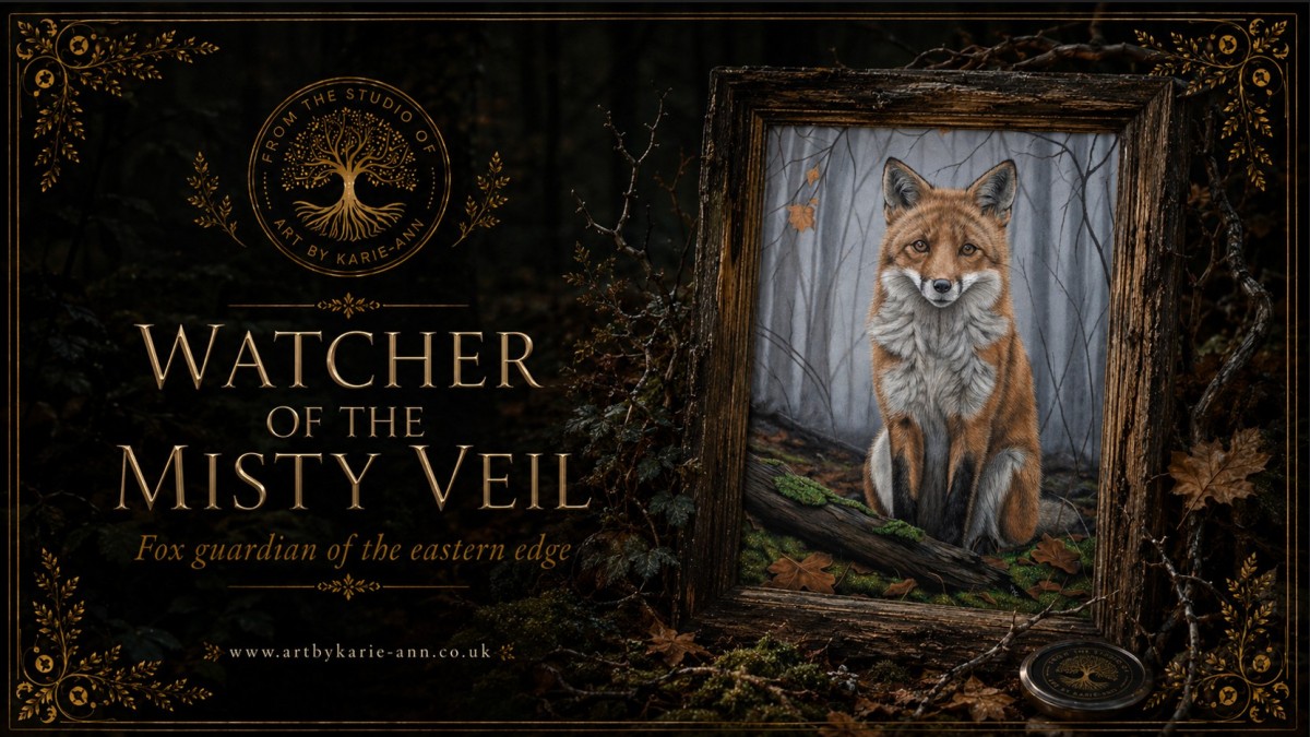 Watcher of the Misty Veil | Woodland Fox Art & Eastern Guardian