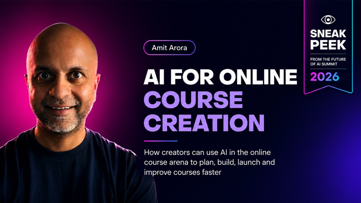 Amit Arora at Zenler AI Summit 2026 — AI Website Building for Course Creators