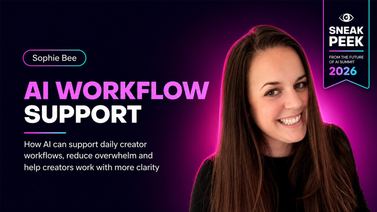 Sophie Bee at Zenler AI Summit 2026 — AI Workflow Support for Course Creators