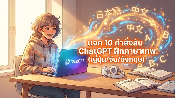 แจก 10 คำสั่ง ChatGPT ฝึกภาษาญี่ปุ่น จีน อังกฤษ ระดับเทพ!