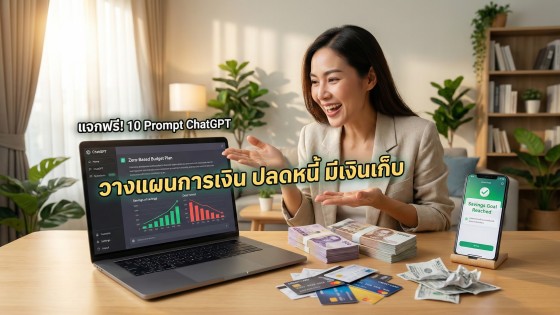 10 คำสั่ง Prompt ChatGPT วางแผนงบประมาณส่วนตัว ขั้นเทพ! ปลดหนี้ มีเงินเก็บ