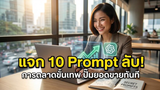 10 สูตรลับ Prompt ChatGPT การตลาด ขั้นเทพ เพิ่มยอดขายและประหยัดเวลาทันที