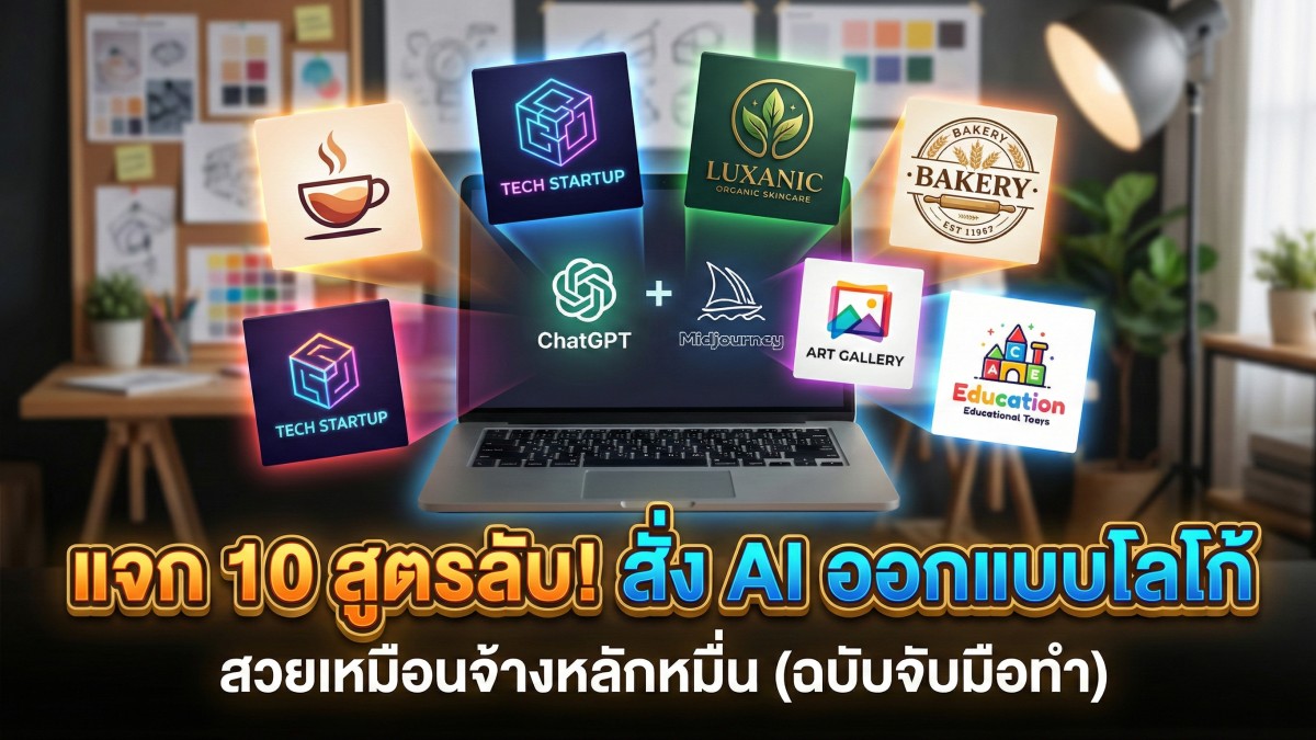 แจก 10 สูตรลับ Prompt ChatGPT ออกแบบโลโก้ AI ให้สวยปังเหมือนจ้างมืออาชีพ (ฉบับจับมือทำ)